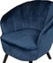 DALA - Fauteuil - Blauw - Fluweel