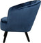 DALA - Fauteuil - Blauw - Fluweel