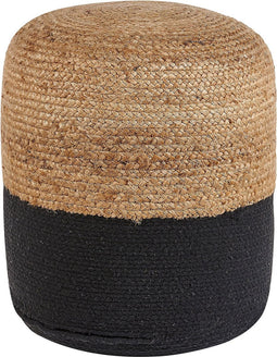 DALAMA - Poef - Zwart - 46 cm - Katoen