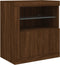 vidaXL - Dressoir - met - LED-verlichting - 60,5x37x67 - cm - bruin - eikenkleur