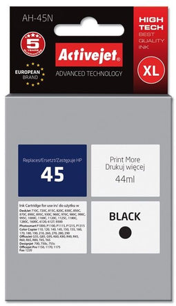 Activejet AH-45N - Inktcartridge - Vervanging HP 45 51645A - Zwart (44 ml)
