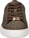 Michael Kors Keaton Lace Up - Dames Sneakers - Canvas met logoprint - Bruin (maat 36)