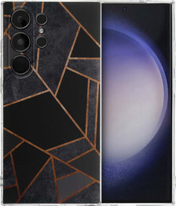 imoshion Hoesje Geschikt voor Samsung Galaxy S24 Ultra Hoesje Siliconen - imoshion Design hoesje - Meerkleurig / Black Graphic