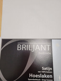 Damai Topper Hoeslaken Satijn - 140x200 - hoekhoogte 8 cm - Ecru