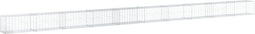vidaXL - Schanskorf - 1000x50x50 - cm - gegalvaniseerd - ijzer - zilverkleurig