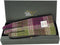 Dames Handschoenen Heide Paars en Groen met Bruin Leer - Harris Tweed - Glen Appin of Scotland