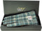 Dames Handschoenen Licht Blauw en Creme met Bruin Leer - Harris Tweed - Glen Appin of Scotland