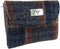 Dames Portemonnee Jura Grijs en Roestbruin-rode ruit (Grey and Rust check) - Harris Tweed - Glen Appin of Scotland