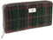 Dames Portemonnee Staffa Groen en Roze (Plum) - Harris Tweed - muntvak met rits - Glen Appin of Scotland