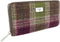 Dames Portemonnee Staffa Heide Paars en Groen (Heather) - Harris Tweed - muntvak met rits - Glen Appin of Scotland