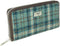 Dames Portemonnee Staffa Licht Blauw en Creme (Duck Egg and Cream) - Harris Tweed - muntvak met rits - Glen Appin of Scotland