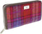 Dames Portemonnee Staffa Oranje Paars Tartan - Harris Tweed - muntvak met rits - Glen Appin of Scotland