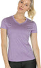 Dames sportshirt loopshirt V-hals ademend fitness yoga T-shirt gym bovenstuk korte mouwen