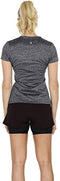 Dames sportshirt loopshirt V-hals ademend fitness yoga T-shirt gym bovenstuk korte mouwen