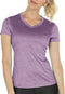 Dames sportshirt loopshirt V-hals ademend fitness yoga T-shirt gym bovenstuk korte mouwen