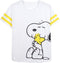 Dames-T-Shirt met Korte Mouwen Snoopy Wit