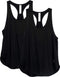 Dames Tanktop Sporttop Racerback Fitness Yoga Mouwloze Shirts, 2-Pack