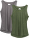 Dames Yoga Sport Tank Top Rugvrij Fitness Top Mouwloos Shirts 2 Pack