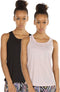 Dames Yoga Sport Tank Top Rugvrij Fitness Top Mouwloos Shirts 2 Pack