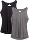 Dames Yoga Sport Tank Top Rugvrij Fitness Top Mouwloos Shirts 2 Pack