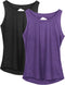 Dames Yoga Sport Tank Top Rugvrij Fitness Top Mouwloos Shirts 2 Pack