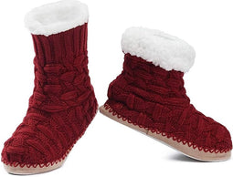 Damespantoffels met een Noorse look, Warme pantoffels - maat 37-39, fleece, zeer zacht en pluizig