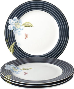 Laura Ashley Heritage Collectables Borden set van 4 - Ø 20cm - Midnight Candy Stripe