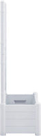 vidaXL - Plantenbak - met - latwerk - 100x43x142 - cm - PP - wit