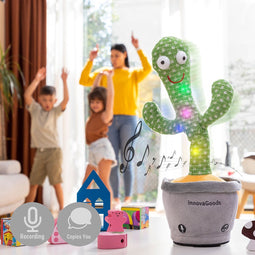Dansende pratende pluchen cactus met muziek en veelkleurige ledlampjes Pinxi InnovaGoods