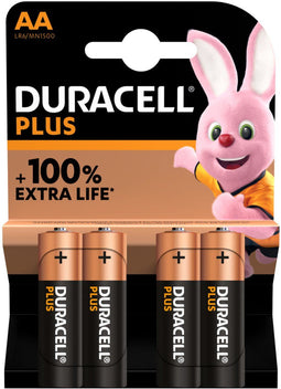 Duracell Plus - AA batterij Alkaline 1.5 V - Power Boost - Set van 4 (4 stuks)