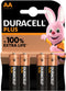Duracell Plus - AA batterij Alkaline 1.5 V - Power Boost - Set van 4 (4 stuks)