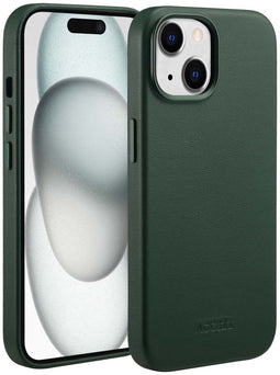 Accezz iPhone 15 - Back Cover - MagSafe Leather - Cedar Green