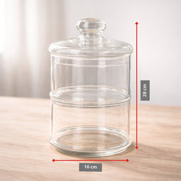 Alpina - Bonbonnière/snoeppot - 2 lagen - Ø16 cm - met deksel