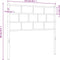 vidaXL - Hoofdbord - 107 - cm - metaal - wit