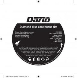 Dario Tools Dario Tools Diamantslijpschijf Vol.R. 125mm