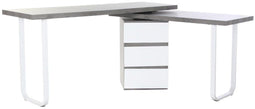 Bureau DKD Home Decor Natuurlijk Grijs Metaal MDF (150 x 120 x 75 cm)