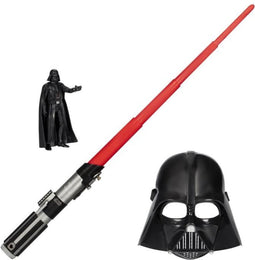 Darth Vader Dark Side Pack, rood lichtzwaard, Darth Vader-masker en beeldje van 15 cm, accessoire, 4-jarigen, Star Wars