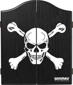 Dartkabinet Winmau doodshoofd zwart