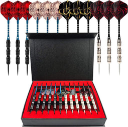 Dartpijlen 24 gram Darts set 12 stuks extra Dart flights en Shafts Dartscase