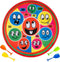Dartspel lachende gezichten voor kinderen | funny faces darts - 36 cm | klittenband pijltjes | darts voor kinderen