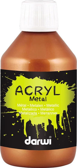 Darwi acrylverf Metal effect, flacon van 250 ml, brons