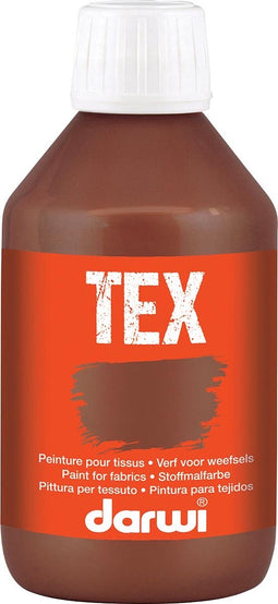 Darwi textielverf Tex, 250 ml, donkerbruin
