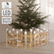 Decohekwerk met LED, naturel, 98x39 cm, gemaakt van hout incl. vogelhuisje