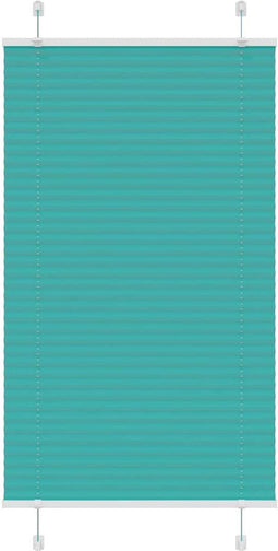 vidaXL - Plissé - rolgordijn - 80x100 - cm - stofbreedte - 79,4 - cm - petrol - groen