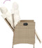 vidaXL - Tuinstoel - verstelbaar - met - voetensteun - poly - rattan - beige