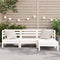 vidaXL - Tuinbank - 3-zits - met - voetenbank - massief - grenenhout - wit