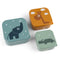 Done By Deer Snackbox set 3 stuks - Blauw / 8.9 x 8.9 x 4.5 10.3 x 10.3 x 5.1 11.8 x 11.8 x 5.5 cm / Kunststof