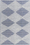 DATCA - Laagpolig vloerkleed - Blauw - 160 x 230 cm - Wol