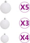 vidaXL - Kunstkerstboom - met - verlichting - en - kerstballen - 65 - cm - wit