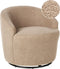 DAVIK - Fauteuil - Taupe - Bouclé